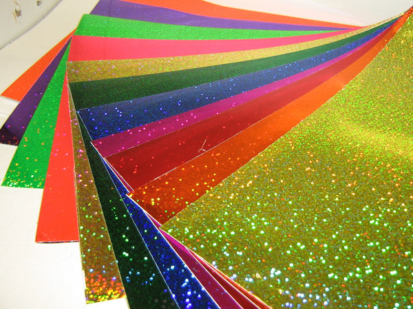 300 foot rolls of Holographic and Chrome Sign Vinyl, Choose Pattern and Color