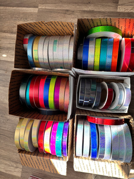 Surplus Tape 1 inch x 300 feet, Hologlitter Stardust, Holographic Tape