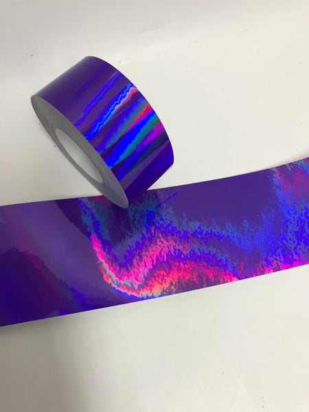 Surplus 1 inch x 300 feet Holographic Rainbow Oil Slick Tape
