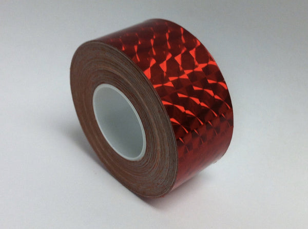 Surplus 1 inch x 300 foot rolls of Prism Tape, Holographic Iridescent 1/4" Mosaic