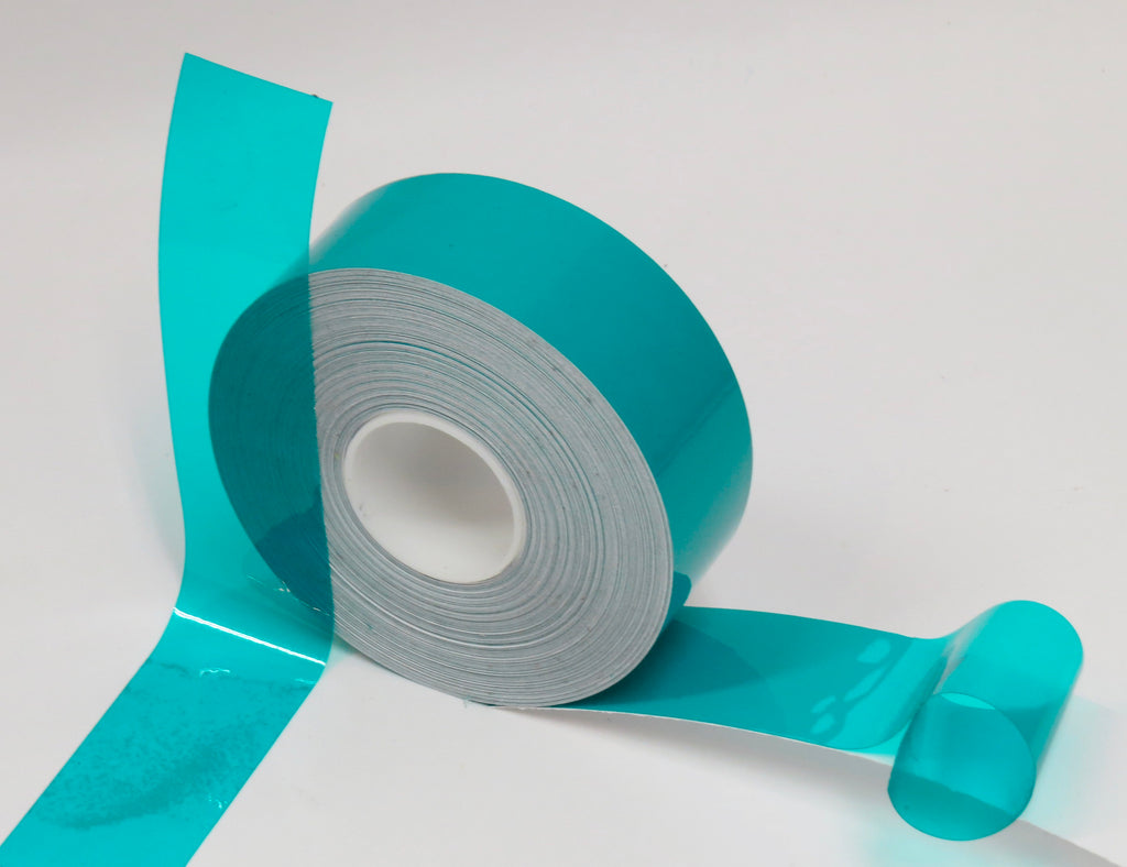 Transparent Teal Tapes,  Twelve rolls of 2 inch x 100 feet