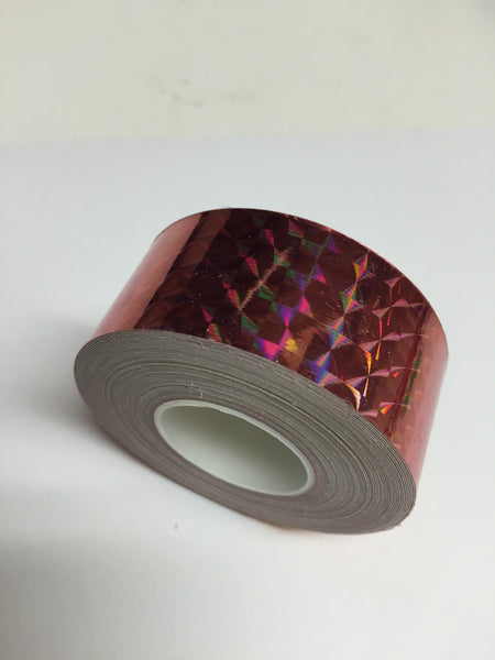 Surplus 1 inch x 300 foot rolls of Prism Tape, Holographic Iridescent 1/4" Mosaic