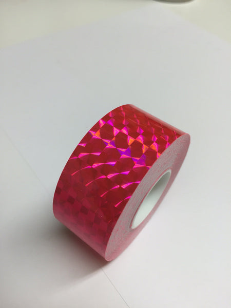 Surplus 1 inch x 300 foot rolls of Prism Tape, Holographic Iridescent 1/4" Mosaic