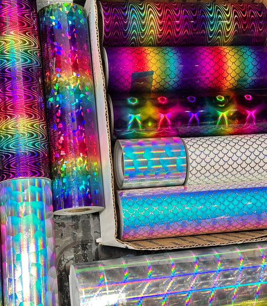 Special Holographic Patterns, NEW  Adhesive Vinyl, choose pattern and size