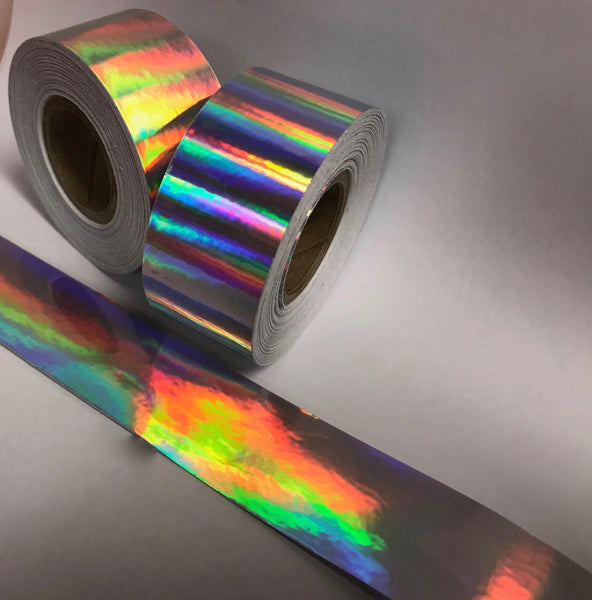 Surplus 1 inch x 300 feet Holographic Rainbow Oil Slick Tape