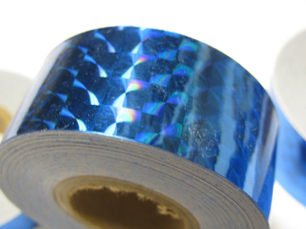 Surplus 1 inch x 300 foot rolls of Prism Tape, Holographic Iridescent 1/4" Mosaic