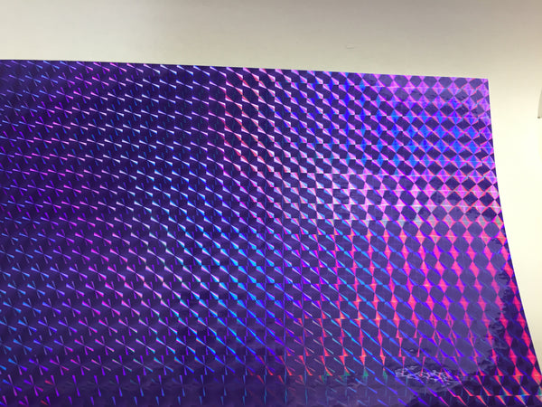PRISM Holographic Sign Vinyl, 1/4" Mosaic,  Pick Color and Size,  12 and 24 inch wide rolls