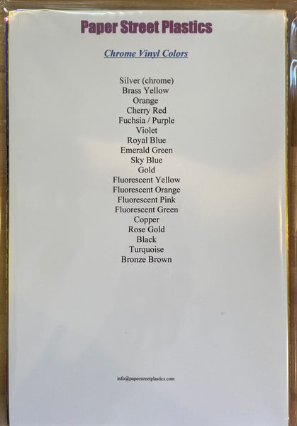 ALL 10 Sample Packs 8" x 12" sheets chromes, glittering