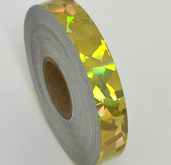 HoloCrystal Tape, choose your color and size, 50 foot rolls of Holographic Tape