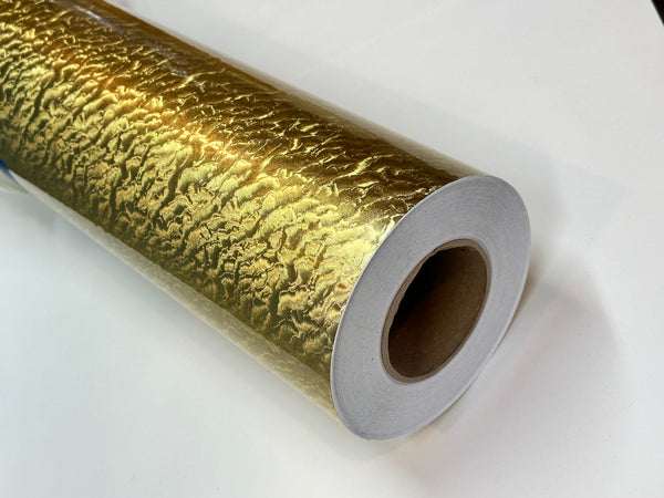 Gold Leaf Sign Vinyl  24" x 50 yards, LongLife Metallic Plastic with Adhesive