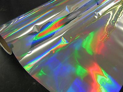 Polyester Holographic Oil Slick - Rainbow Sign Vinyl, 12 inch x 30 feet