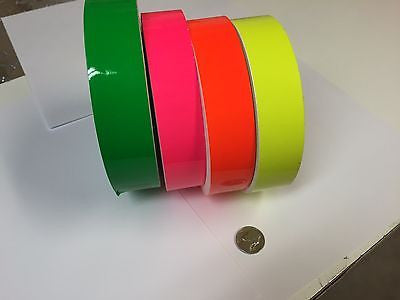 FLUORESCENT TAPE  your color choice, 1 Inch x 150 feet, High Visibility Tape