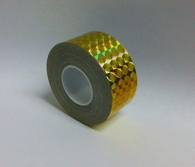 Holographic Prism Tape, 1 Inch x 25 feet, Choose Any Color,  1/4' Mosaic
