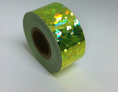 HoloCrystal Tape, choose your color and size, 50 foot rolls of Holographic Tape