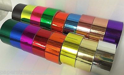 ANY 6 COLORS Chrome Look Vinyl Tape, 1/2 Inch x 25ft, Your Color Choice