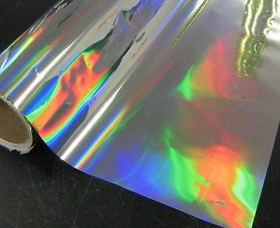 Polyester Holographic Oil Slick - Rainbow Sign Vinyl, 12 inch x 30 feet