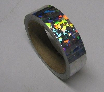 6 Rolls of HoloCrystal Tape, Your Choice of any 6 Colors, Holographic Tape, 1"x25ft ea