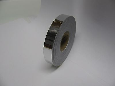 SuperBrite Polyester Chrome Tape, choose your size.  Near-Mirror Finish.