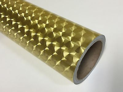 Gold Large Engine Turn Sign Vinyl  24 Inch x 30 feet