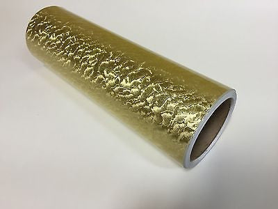 Gold Leaf Sign Vinyl  24" x 30 feet, LongLife Metallic Plastic with Adhesive