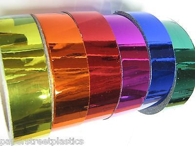 ANY 6 COLORS of Chrome Tape, 1" x 25 ft, Your Color Choice, Hoop Decorating Tape