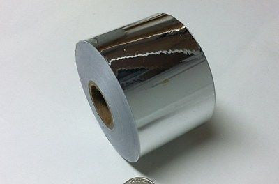 SuperBrite Polyester Chrome Tape, choose your size.  Near-Mirror Finish.