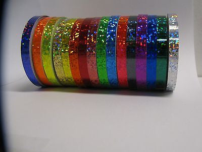 ANY 6 Color Glittering Tape 1/4 Inch x 25feet, Holographic Sequins Sparkle