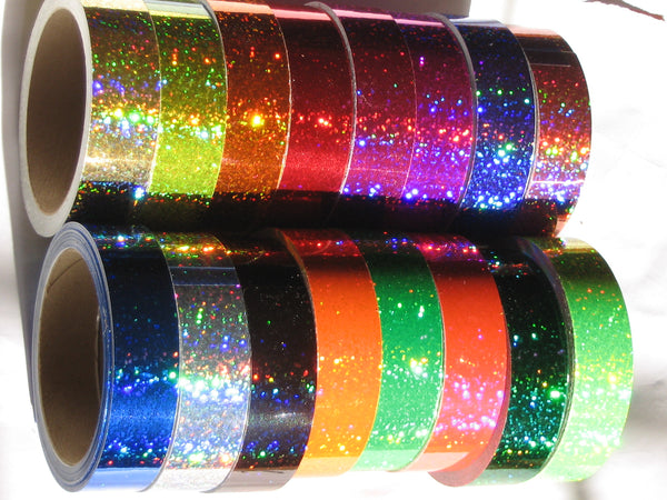Any 6 Colors of  Glittering Sequins Vinyl Tapes, Choose Your Colors and Size