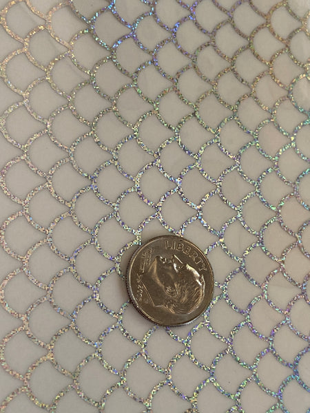 Transparent Holographic Fish Scale Pattern Vinyl