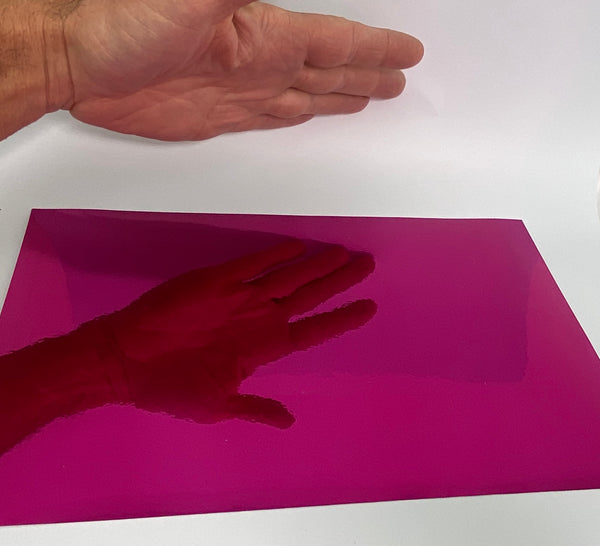 SHEETS of Chrome Sign Vinyl, Choose Any Color,  Thin Self-Adhesive Metallic Plastic