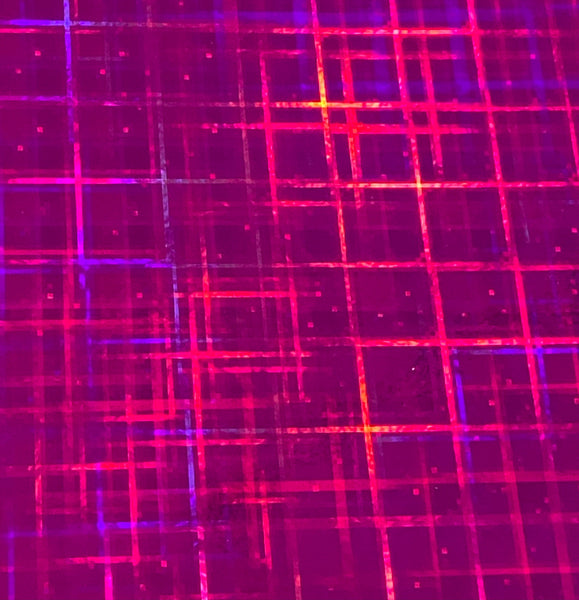 Sheets of PLAID Sign Vinyl, Holographic Hyperplaid, choose your color