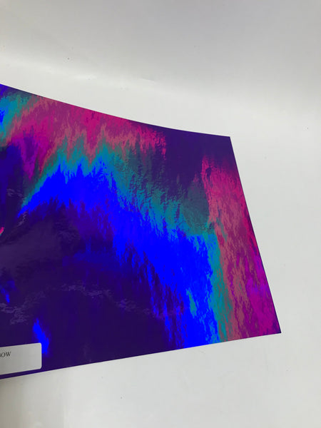 SHEETS of Oil Slick RAINBOW Holographic Sign Vinyl, Choose  Color and Size