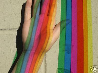 6 Transparent Tapes, 1"x 25ft,  Rainbow Colors