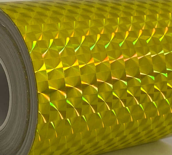 Wider Width Rolls of Prism Tape, Holographic 1/4" Mosaic, Iridescent Tape.