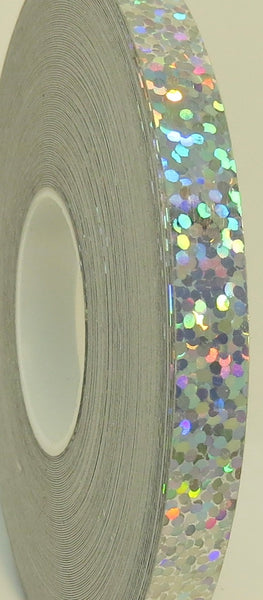 Narrow Rolls of Glittering Sequins Tape, Holographic Tape That Sparkles