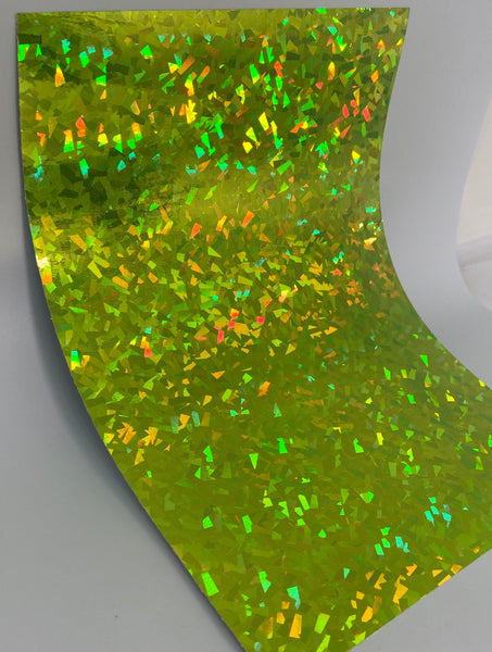 Small Sheets of  HoloCrystal Sign Vinyl , Holographic Crystal, Cracked Ice