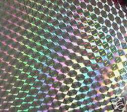 Long-Life Silver Holographic 1/4" Mosaic PRISM Sign Vinyl    24 inch x 30 feet