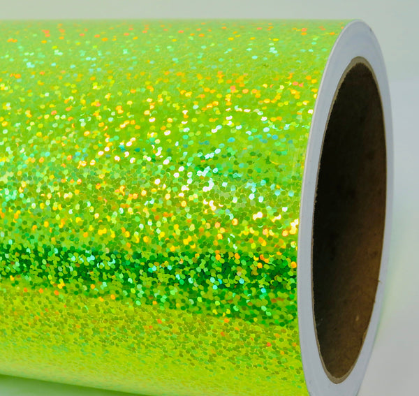 Metal Flake Sparkle Vinyl, Holographic Diffraction Vinyl, 24 inch x 30 foot rolls.