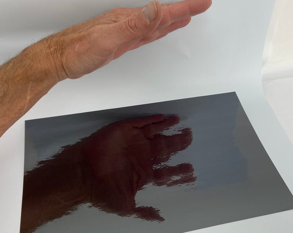 SHEETS of Chrome Sign Vinyl, Choose Any Color,  Thin Self-Adhesive Metallic Plastic