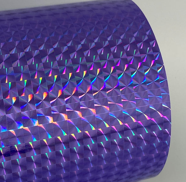 PRISM Holographic Sign Vinyl, 1/4" Mosaic,  Pick Color and Size,  12 and 24 inch wide rolls