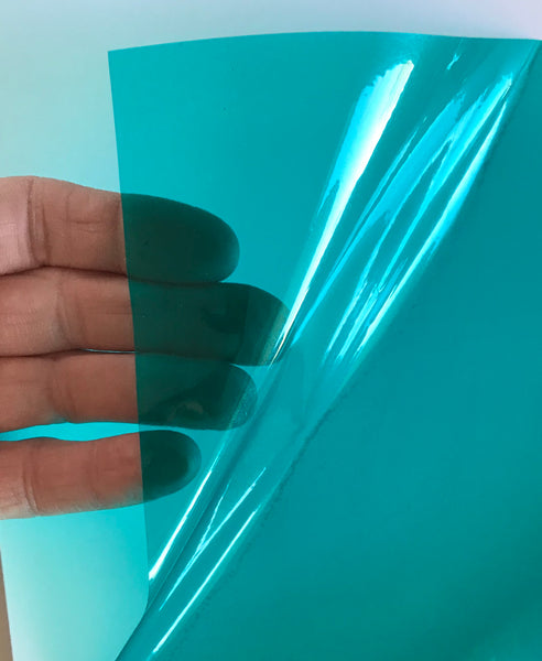 Transparent Vinyl Plastic Sheets, with Adhesive, Pick your color and size