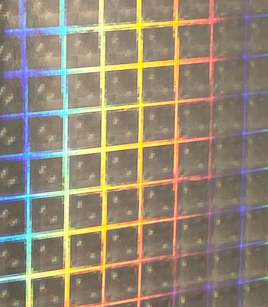 Sheets of PLAID Sign Vinyl, Holographic Hyperplaid, choose your color