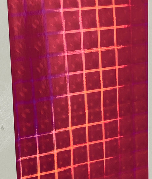 Sheets of PLAID Sign Vinyl, Holographic Hyperplaid, choose your color