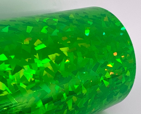 Holographic CRYSTAL Sign Vinyl, choose your size and color, Cracked Glass Ice