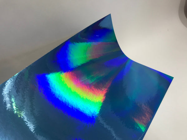 SHEETS of Oil Slick RAINBOW Holographic Sign Vinyl, Choose  Color and Size