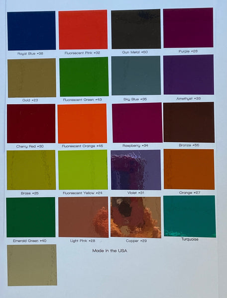 ANY 6 COLORS Chrome Look Vinyl Tape, 1/2 Inch x 25ft, Your Color Choice