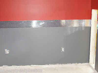 Diamond Plate Metallic Border Vinyl 8 " x 30 Ft, Silver