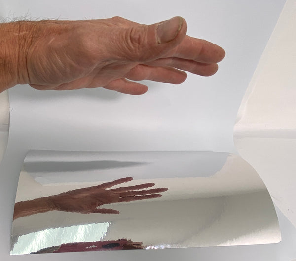 SHEETS of Chrome Sign Vinyl, Choose Any Color,  Thin Self-Adhesive Metallic Plastic