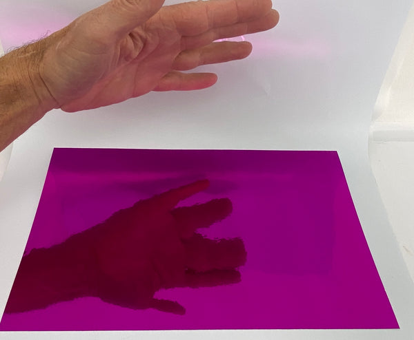 SHEETS of Chrome Sign Vinyl, Choose Any Color,  Thin Self-Adhesive Metallic Plastic