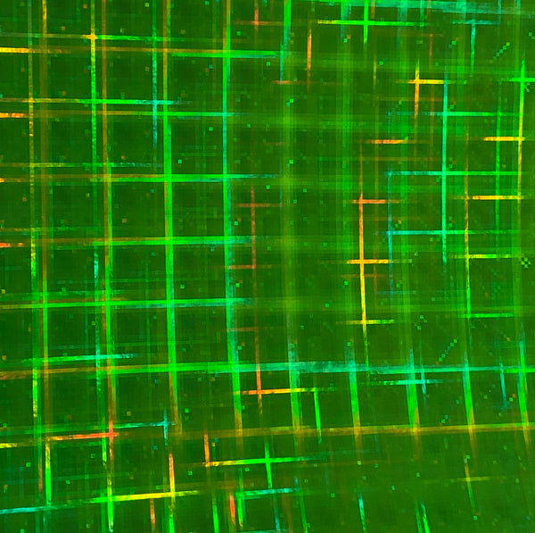 Sheets of PLAID Sign Vinyl, Holographic Hyperplaid, choose your color